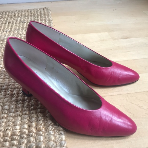 Vintage Kitten Heels Hot Pink 1980s Liz Claiborne 2", size 8 - Picture 11 of 11